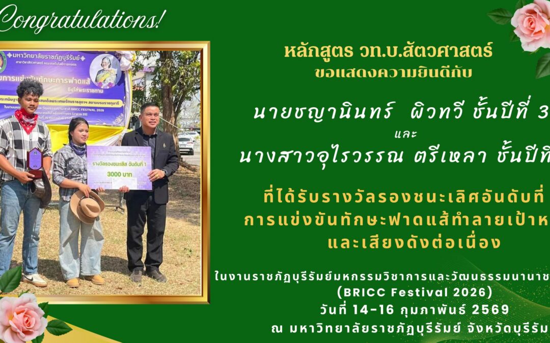 ขอแสดงความยินดีกับ