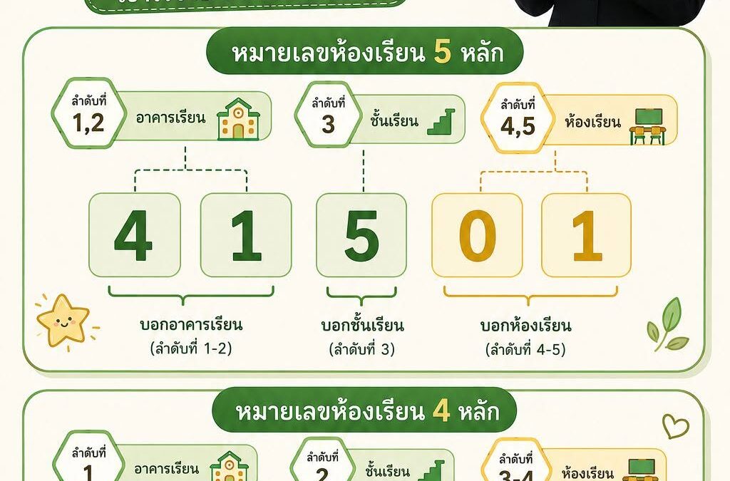 วิธีอ่าน “หมายเลขห้องเรียน”